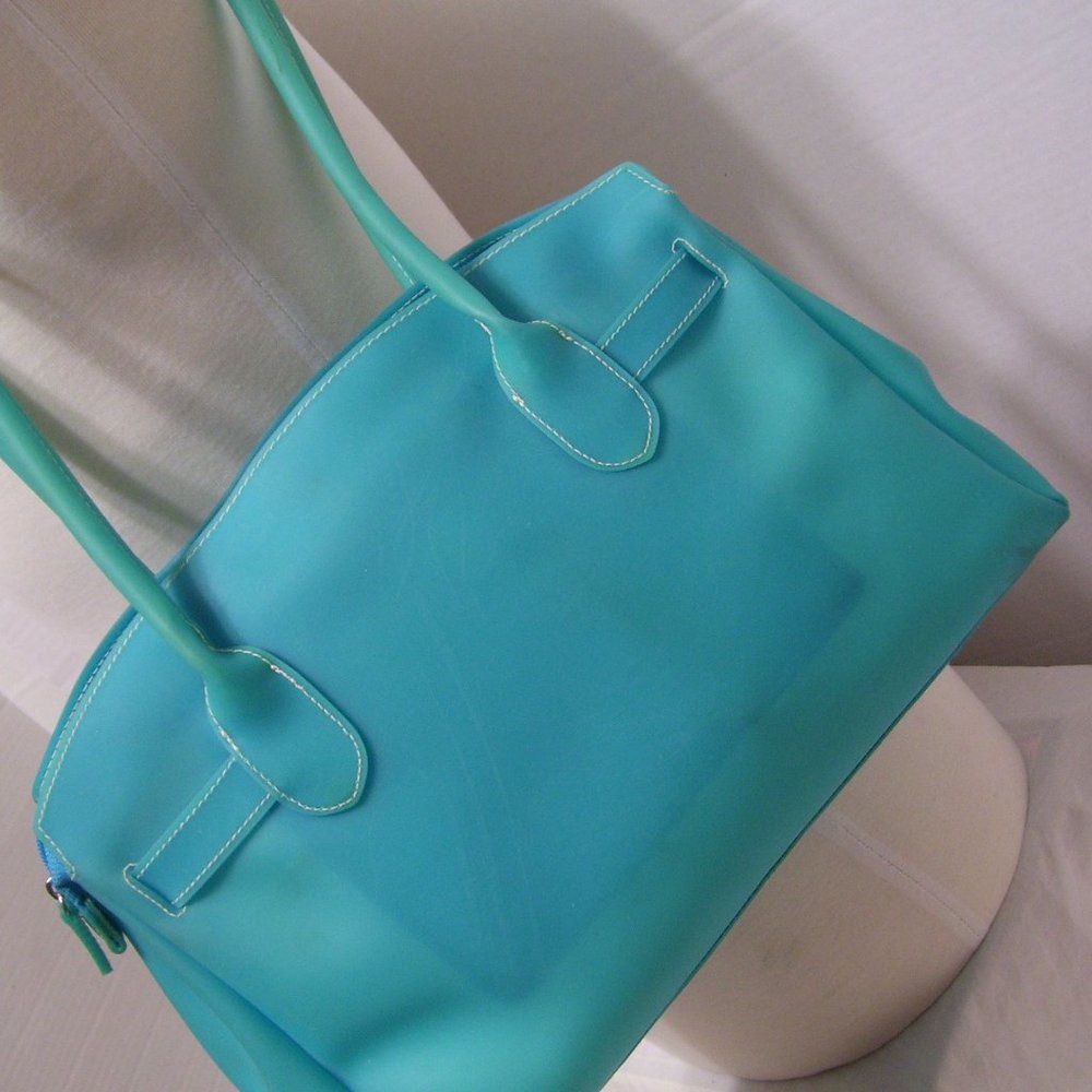 Fashion Jelly Like Handbag Turquoise blue - Picture 3 of 4